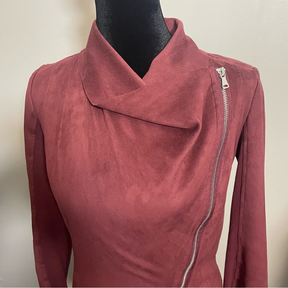 Vigoss faux suede zip jacket maroon - Picture 8 of 8